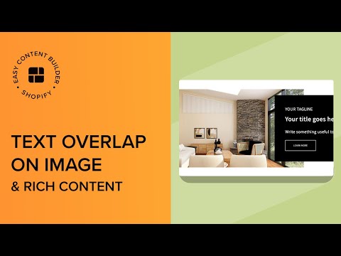 How to create a rich text section overlapping an image in Shopify | Shopify Sections